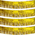 4 Pack Gold Total 40 Feet Foil Fringe Garland Metallic Tinsel Banner Wall by iiCheerful