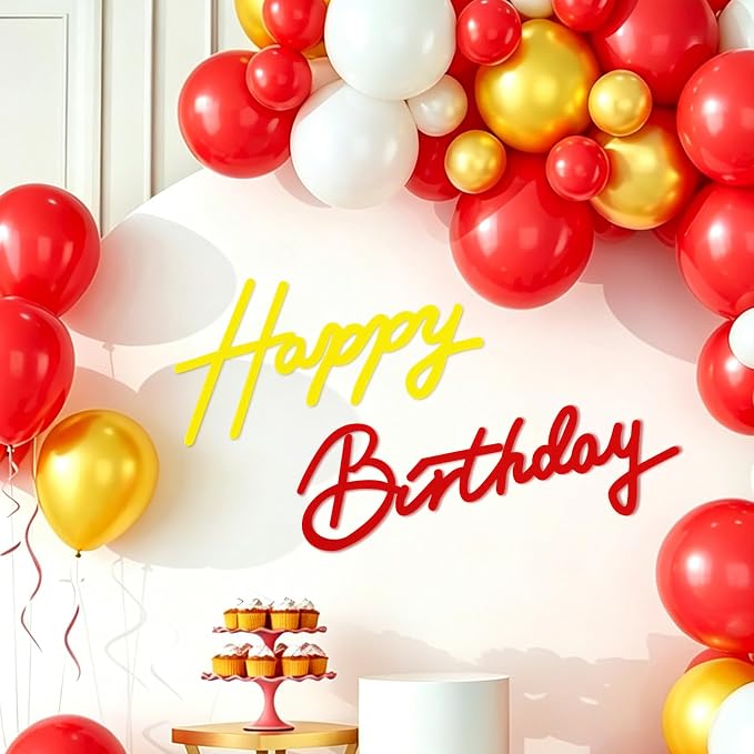 TONIFUL Happy Birthday Sign for Backdrop by TONIFUL