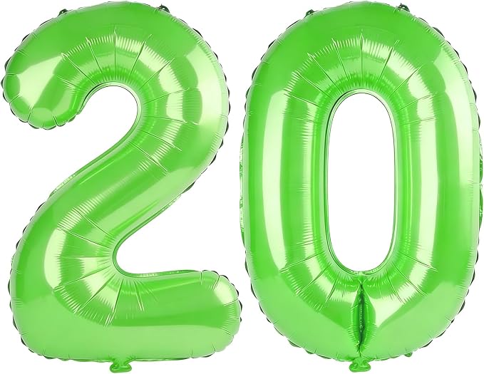 40 Inch Number 20 Balloons for 20th Birthday Party Decorations, 0-100 Fruit by FOBELEC