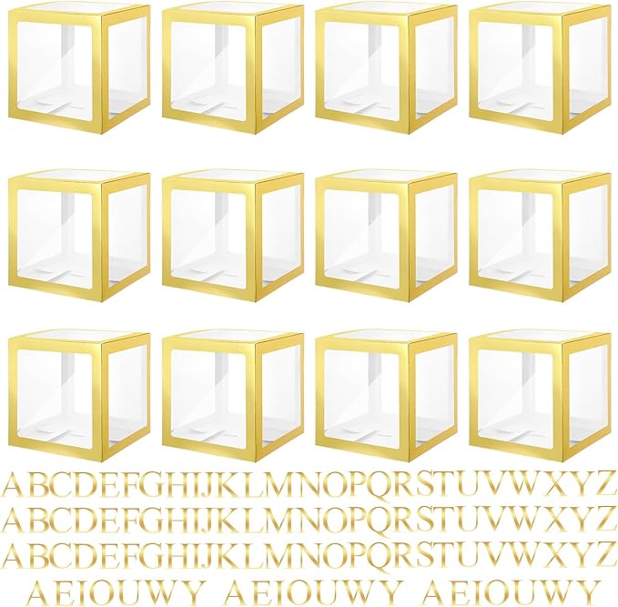 Thyle 12 Pcs Transparent Balloon Boxes Clear Balloon Boxes by Thyle