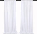 White Sequin Backdrop Curtains Party Photo Glitter Drapes 2 Pcs 2FTx8FT | by B-COOL
