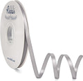 Ribbli Silver Satin Ribbon, Double Faced Satin 1/4 inch x Continuous 50 Yards by Ribbli