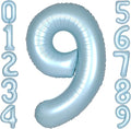 40 Inch Light Blue Number 9 Balloon 0-9 Big Helium Balloons | Large Giant by SULALABOO