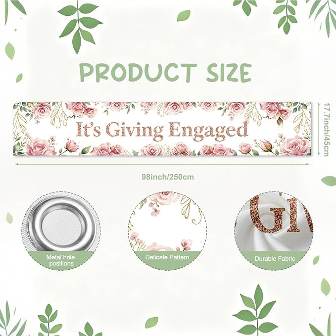 Just Engaged Banner Decorations - Image 2