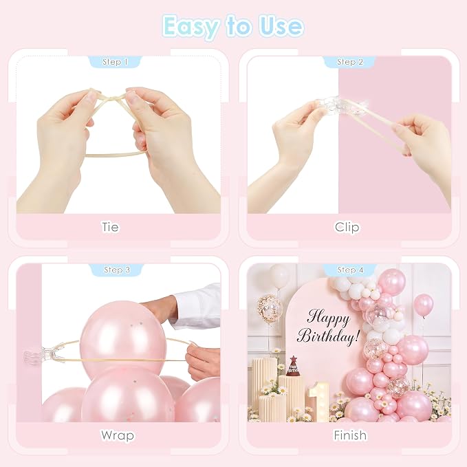 RELBRO Spring Clamps with Long Balloons Set, 3.5 Inch, 100 Long 260 Balloons - Image 6