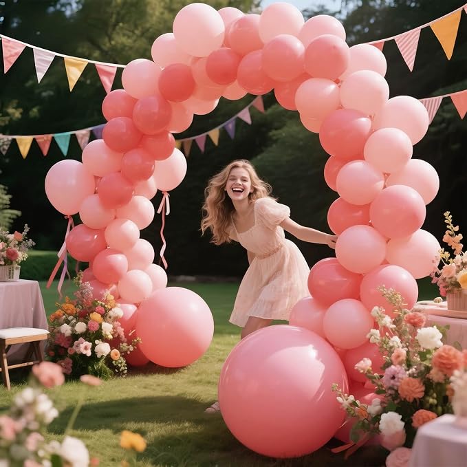 134Pcs Dusty Pink Balloons Different Sizes 5 10 12 18 Inch Retro Pink Latex - Image 5