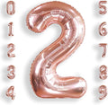 AULE 40 Inch Rose Gold 2 Balloon Number Foil 0-9 Birthday Big Numbers | by AULE