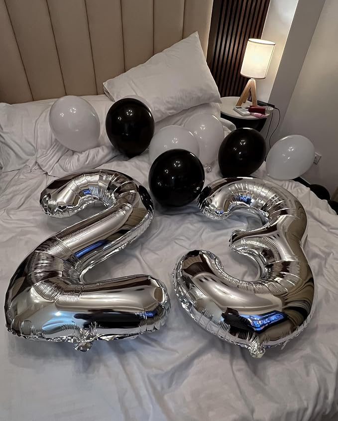 Silver Number 13 Balloon 40 Inch, 13th Birthday Decorations Men Women | Foil - Image 8
