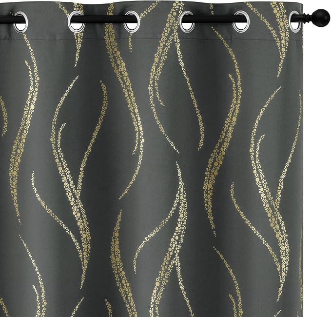 Yakamok Dark Grey Blackout Curtains by Yakamok