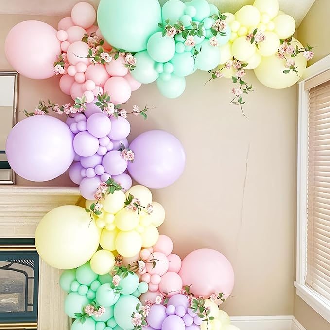 Voircoloria 66pcs Pastel Macaron Latex Party Balloons, 12inch | - Image 4