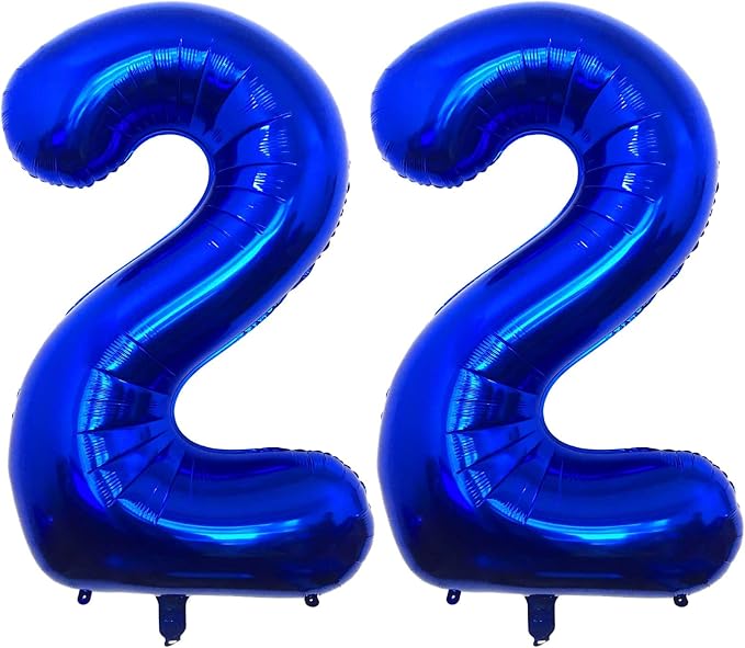 40 Inch Navy Blue 22 Balloons Giant Number 22 Balloons Navy Blue 22 Birthday by LHOAVWE