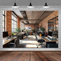 10X6.5ft Office Video Photo Backdrop Photography Background for Recording Conference, Zoom Home Podcast Backdrops Photo Booth Prop Decorations Wall Decor Tablecloth