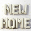 Beige NEW HOME Letter Balloon for Housewarming Party Decoraction, Cream NEW by Togvu