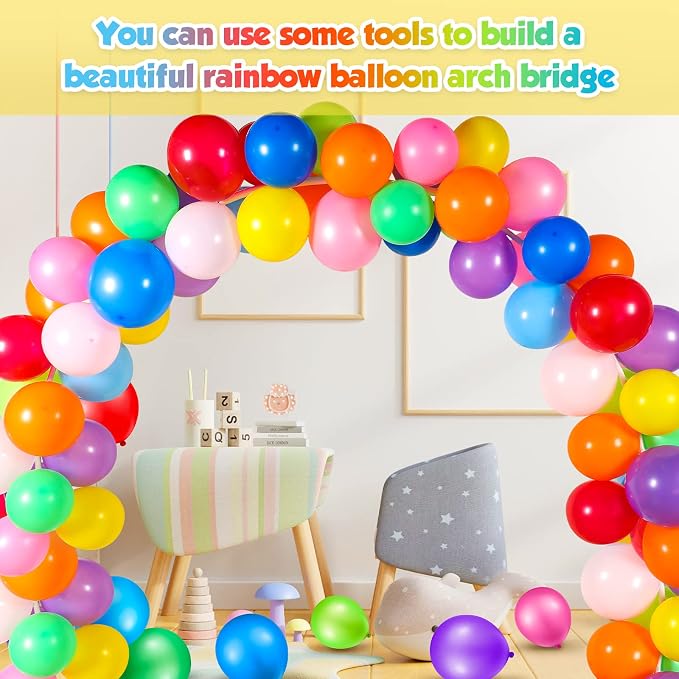 Lenwen 1000 Pcs Balloons Assorted Colors 12 Rainbow Latex Balloons - Image 4
