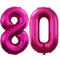 Number 80 Balloons for 80th Birthday Party Decorations, 42 Inch Jumbo Foil by GOER
