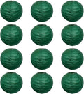 Green Paper Lanterns Hanging Ceiling Round Lanterns Indoor Outdoor 8in | by BARTHEW