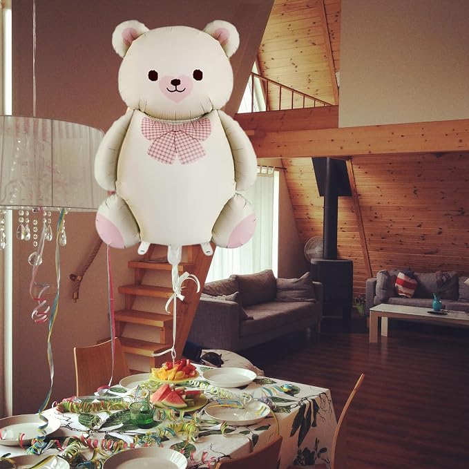 Magic Cream White Bear Balloon Matte Finish - Image 6