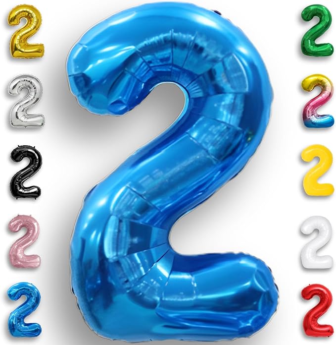 Blue Number Balloon 2 Mylar Foil Balloons 40 inch by Unknown