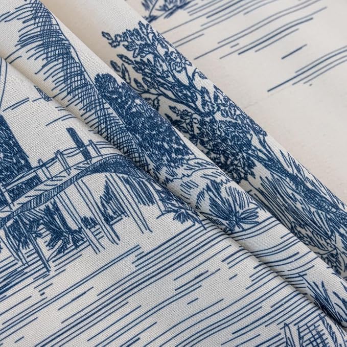 F-CHU Blue Victorian curtainsCurtains - Image 6