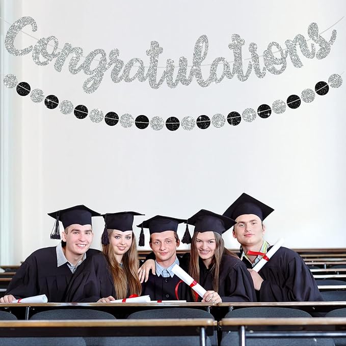 BEISHIDA Congratulations Banner Silver 2026 Graduation Banners, Grad Congrats - Image 6