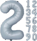40 In Matte Gray Number 2 Balloons Helium Foil Mylar Balloon Digit 2 | by Exquisitehighqualitypartydecorationstomeetyoureveryneed%EF%BC%81