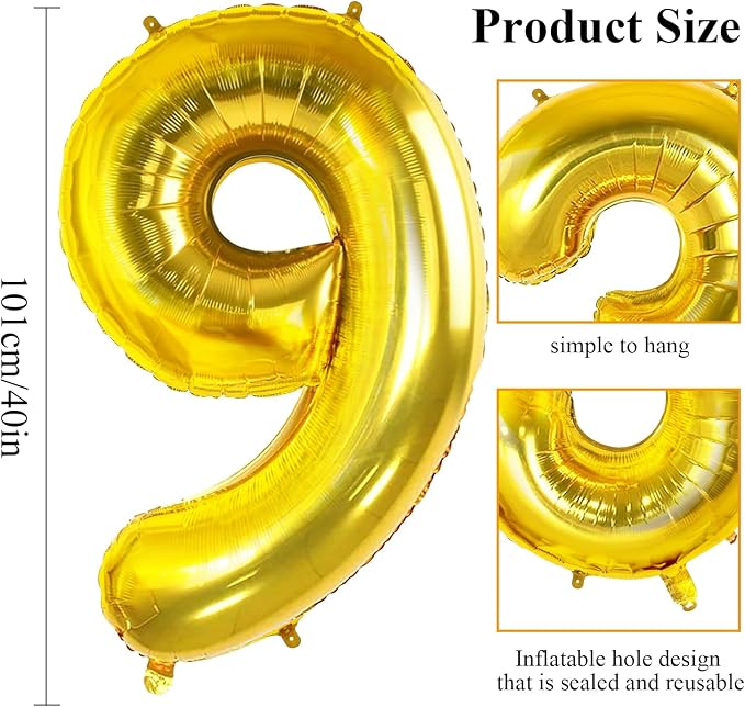 Number 94 Balloons for 94th Birthday Party Decorations, 0-100 Large No.94 - Image 2
