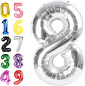 Number Balloons 40 Inch Silver 7 Balloon by Argthjy