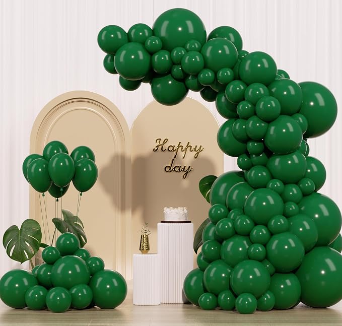 Dark Green Balloons 145pcs Different Sizes 18 12 10 5 Inch Forest Green Balloons by Unknown
