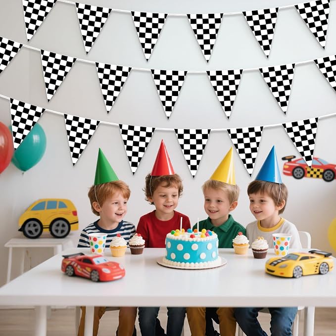 Piokio 10 Meters Black and White Checkered Flag Banner - Image 3