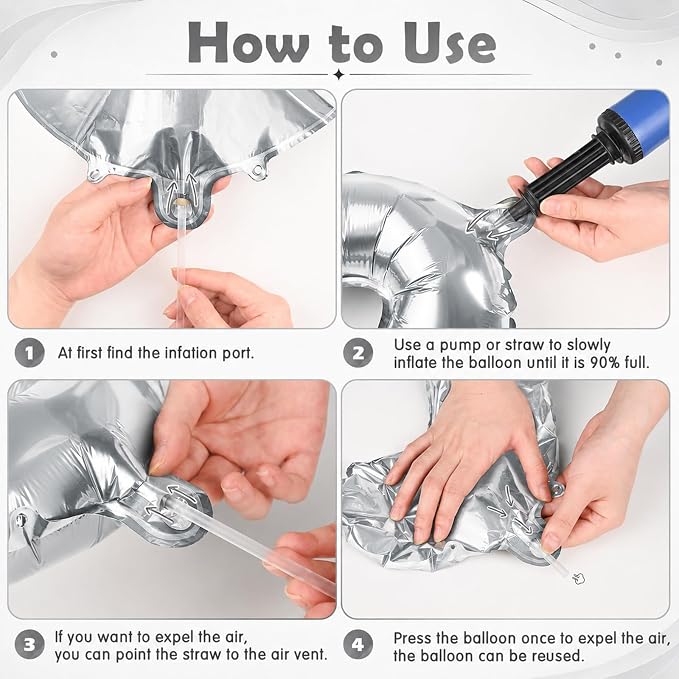 52 Pcs Silver Letter Balloons 16 Inch Mylar Foil Alphabet Letters 2 Sets A- Z - Image 3