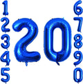 Navy Blue Number 20 Balloon 40 Inch, Shiny Metallic Numeral Party Supplies | by Unknown
