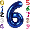 40 Inch Night Blue Number 6 Balloon, 6th Blue Birthday Party Decorations | 40 by Hadoife