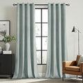 MIULEE Velvet Curtains Misty Blue 52 x 84 Inch Length Set of 2 | Grommet Drapes by MIULEE