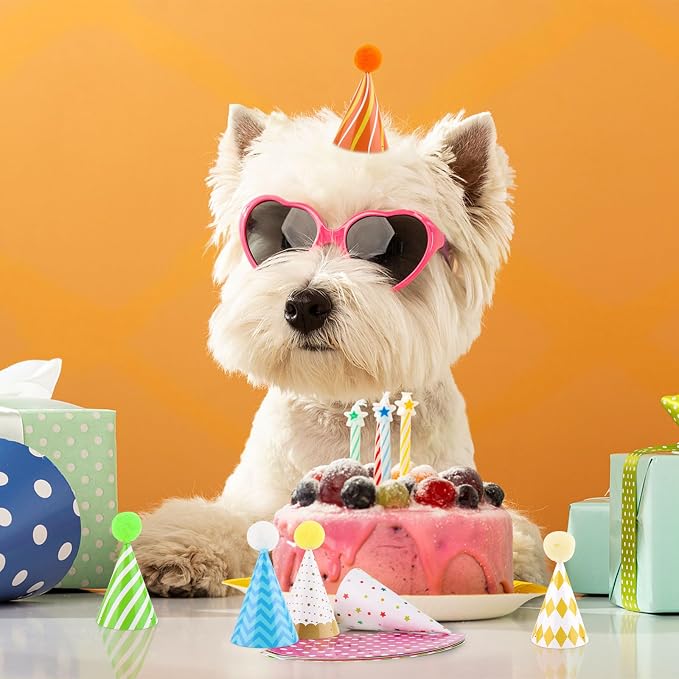 10 Pcs Mini Birthday Hats for Stuffed Animals Cone Tiny Party Hats - Image 5