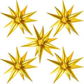 Star Foil Balloons 12 Point Cone Explosion Star Foil Balloons | 60 Pcs Gold by Moukiween
