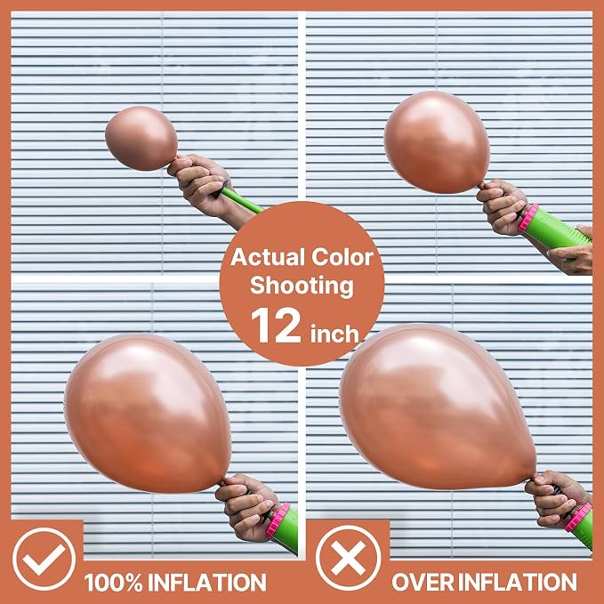PartyWoo Rose Gold Balloons 140pcs Different Sizes of 18 12 10 5 Inch | Balloons - Image 3
