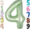 4 Balloon Number 40 Inch Olive Green Balloons by Mluchee