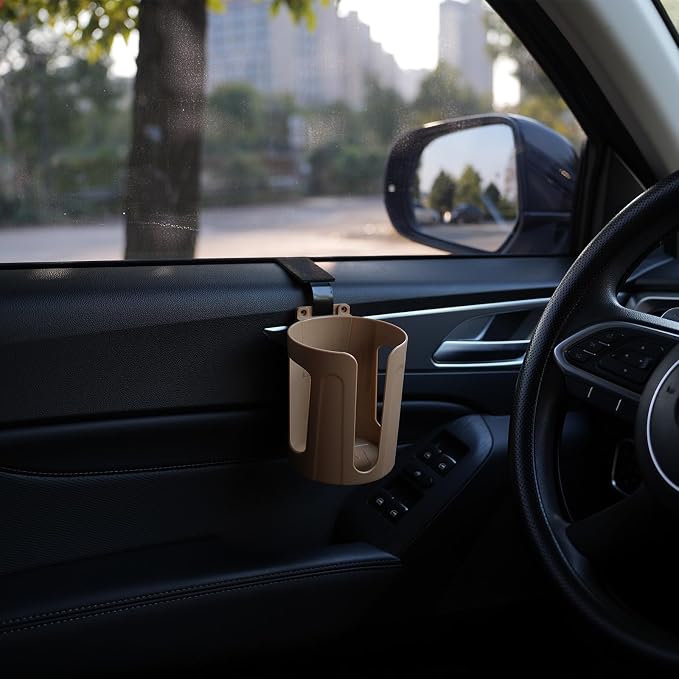 Large Car Door Cup Holder, Side Window Seat Armrest Drink Holder | Shockproof - Image 2