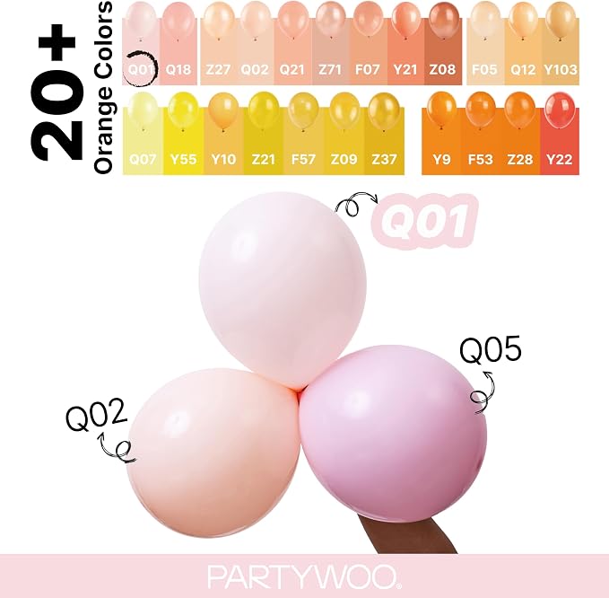 PartyWoo Pale Pink Balloons 85pcs Light Pastel Baby Pink Color | 18 12 10 5 - Image 4