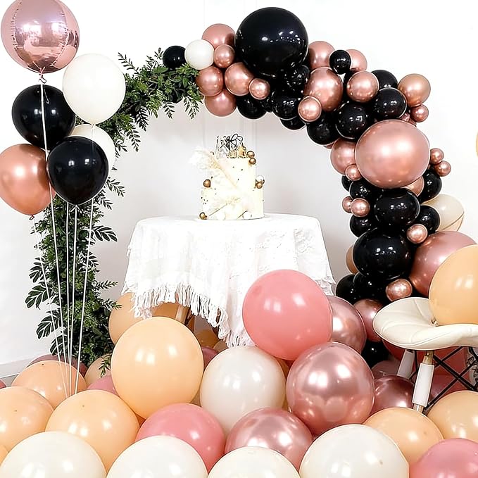 100pcs 5 Inch Small Metallic Rose Gold Balloons | 5” Mini Chrome Rose Pink - Image 4