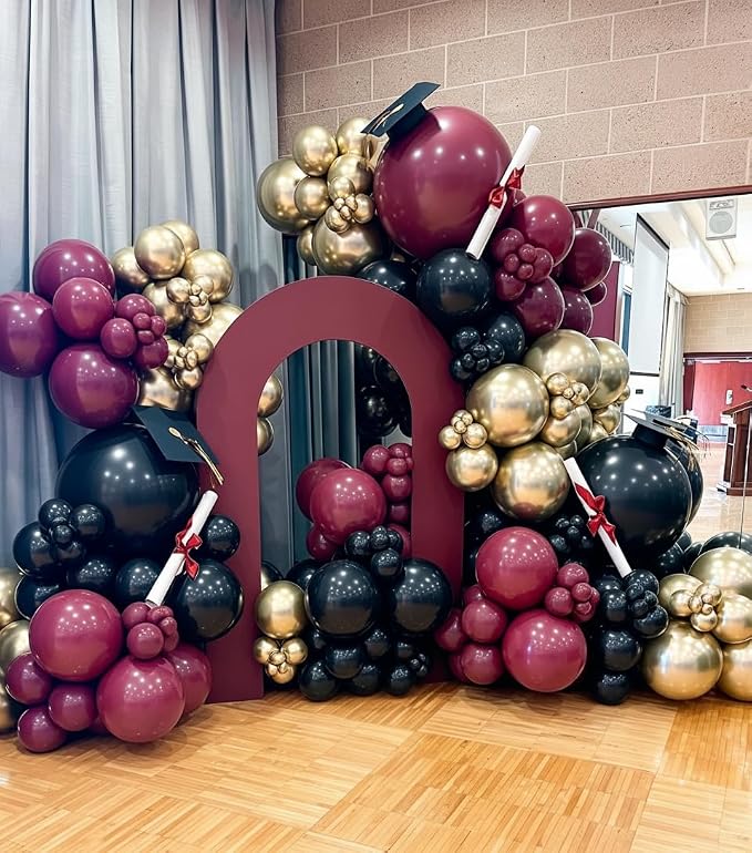Burgundy Balloon Garland Arch Kit 162Pcs - Image 5