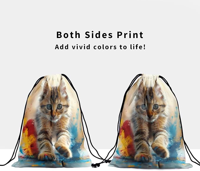 Giwawa Oil Painting Gymnastics Grip Bag Lovely Cat Women Athlete Gym String Bag - Image 3