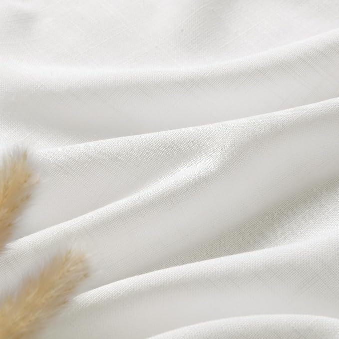 Linen Off White Curtains 144 inch Extra Long - Image 6