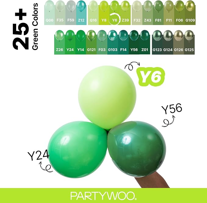 PartyWoo Lime Balloons 120pcs Green Light Green Color 18 12 10 5 Inch | 18 12 - Image 4