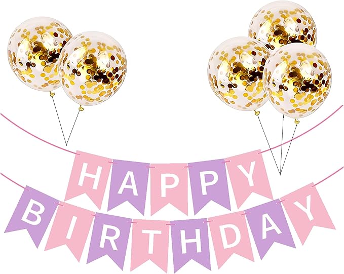 Happy Birthday Banner Sign Bunting Hanging Decorations by Unknown