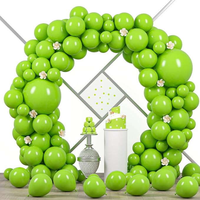 Voircoloria 90pcs Lime Green Balloons Garland Arch Kit, 18 12 10 5 Inch | by Voircoloria