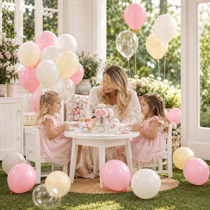 Pink and Yellow Balloons, 12 Inch Pastel Balloon - Image 4