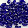 130pcs 6x8mm Teardrop Crystal Glass Beads for Jewelry Making, Faceted Vertical Hole Teardrop Glass Spacer Beads for Wind Chimes Bracelet Earring Necklace DIY Craft(Dark Blue)