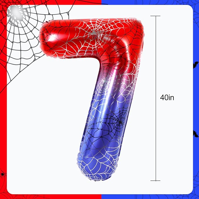 40 Inch Red Blue Number 7 Balloon - Image 2