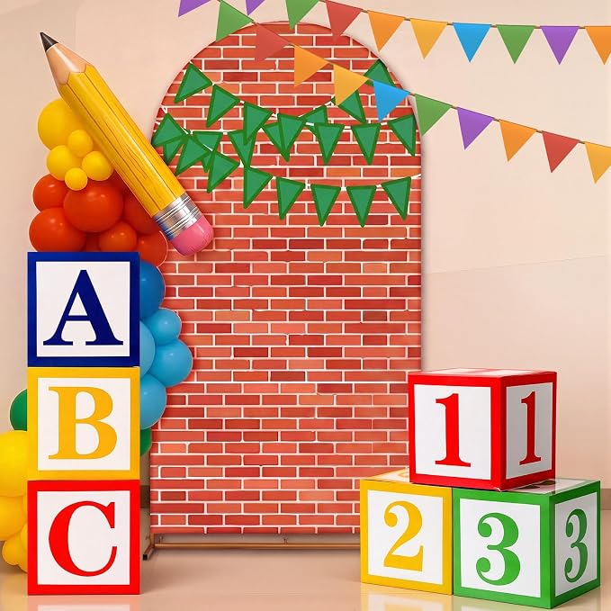 Kolldenn 6 Pcs ABC 123 Decorations Back to School Party Decoration Cartoon - Image 5